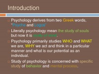 Introduction To Psychology slides 2