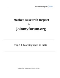 Market Research Report: Top 5 E-Learning apps in India 1