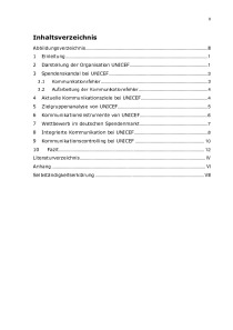 Analyse des strategischen und operativen Kommunikationsmanagement am Beispiel von UNICEF 2