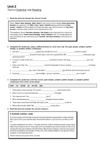 Learning English: Unit 2 test and answer key 1