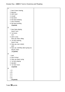 Learning English: Unit 2 test and answer key 3