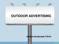 Slides about Outdoor advertising 1