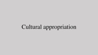 Cultural appropriation 1