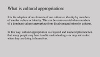 Cultural appropriation 2