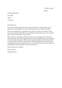 Letter about protest 1