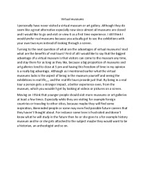 Virtual museums essay 1