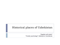 Historical places of Uzbekistan 1