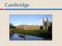 Slides about Cambridge university 1