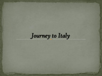 Journey to Italy presentation 1