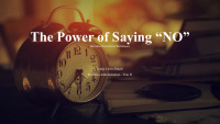 The Power of Saying NO 1