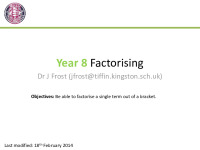 Factorising presentation 1