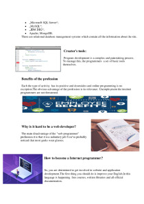 Internet programmer essay 2