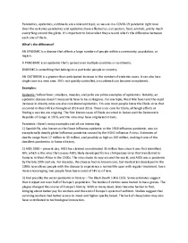 Pandemics and epidemics essay 1