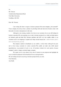 Business proposal letter example 1