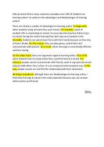 Essay on online learning 1