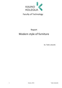 Modern style of furniture report 1