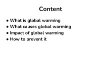 Impact of global warming presentation 2