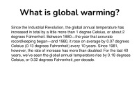 Impact of global warming presentation 3