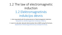 The law of electromagnetic induction 1