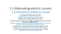 Alternating electric current slides 1