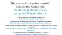 The concept of electromagnetic oscillations 1