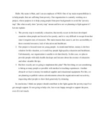 Essay about Poverty trap 1