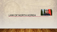 Law of North Korea 1