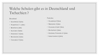 Schulsystem in Deutschland und Tschechien 2