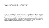 Warehousing processes presentation 2