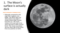 Moon slides: Facts about the moon 2