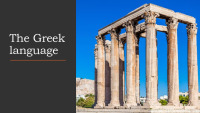 Slides about Greek language 1