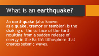 Earthquakes presentation 2