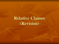 Relative Clauses presentation 1