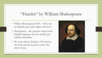 Slides Book review „Hamlet“ by William Shakespeare 2