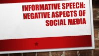 Slides on Negative aspects of social media 1