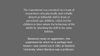 Slides about Bobo doll experiment 3