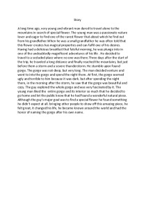 Fictional story essay 1