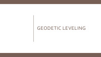 Geodetic leveling presentation 1