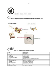 Lesson: Plugs and sockets 1