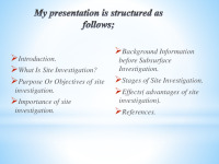 Site Investigation presentation 2