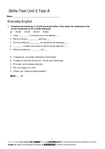 Skills Test Unit 5 Test A 1