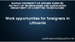 Work opportunities for foreigners in Lithuania 1