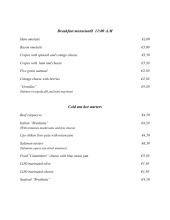 Restaurant menu example 2