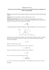 Investigation of thermal radiation and temperature measurement by optical pyrometer 1