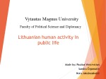 Lithuanian human activity in public life 1