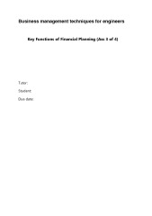 Key Functions of Financial Planning 1