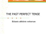 The past perfect tense 1