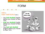 The past perfect tense 2