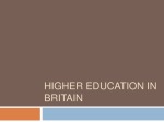 Higher Education in Britain 1